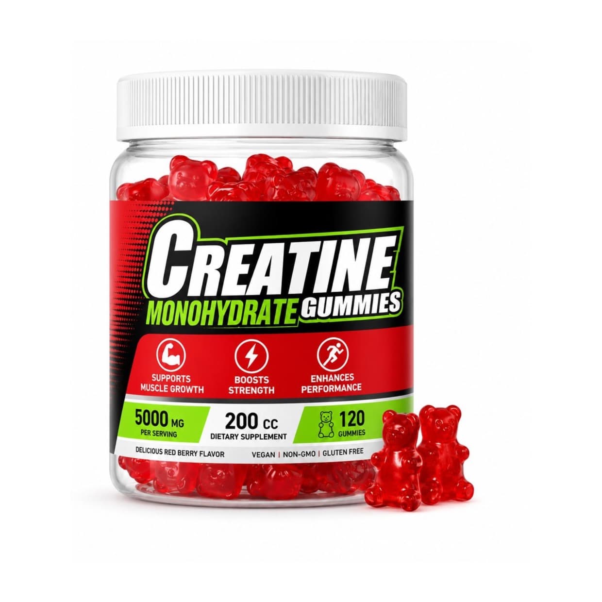 Creatine Gummies — Red Berry